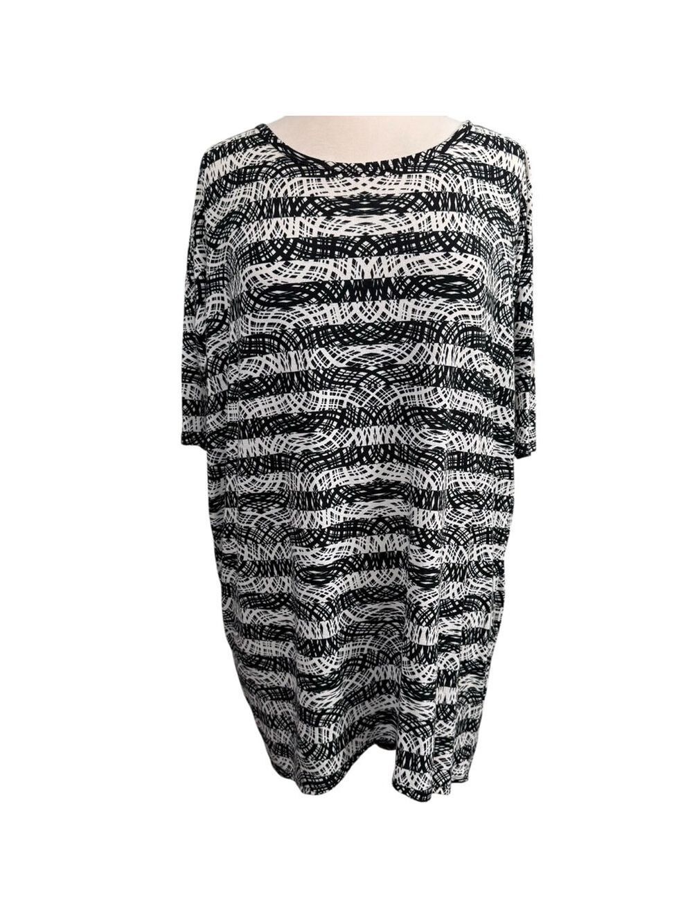 Women's Lularoe Tunic Dress, M, Black & White